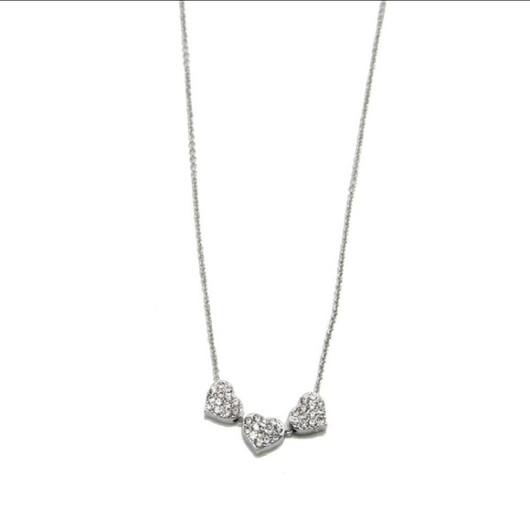 🎉HP🎉 Triple heart crystal necklace - Picture 2 of 3